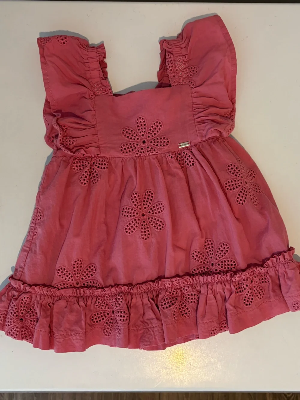 Mayoral Pink Embroidered Dress size 9 months